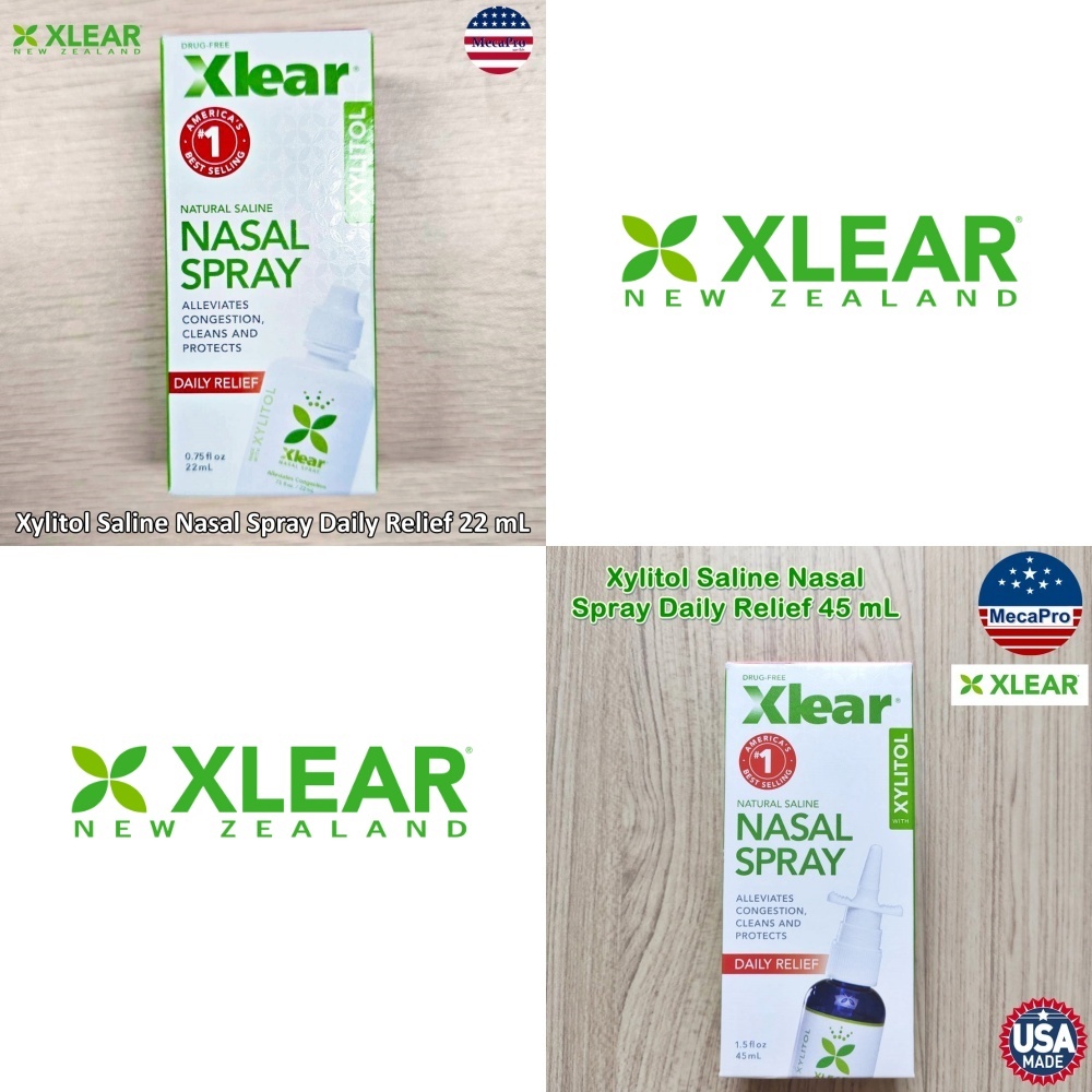 Xlear® Xylitol Saline Nasal Spray Daily Relief 45 mL ผลิตภัณฑ์ล้างจมูก