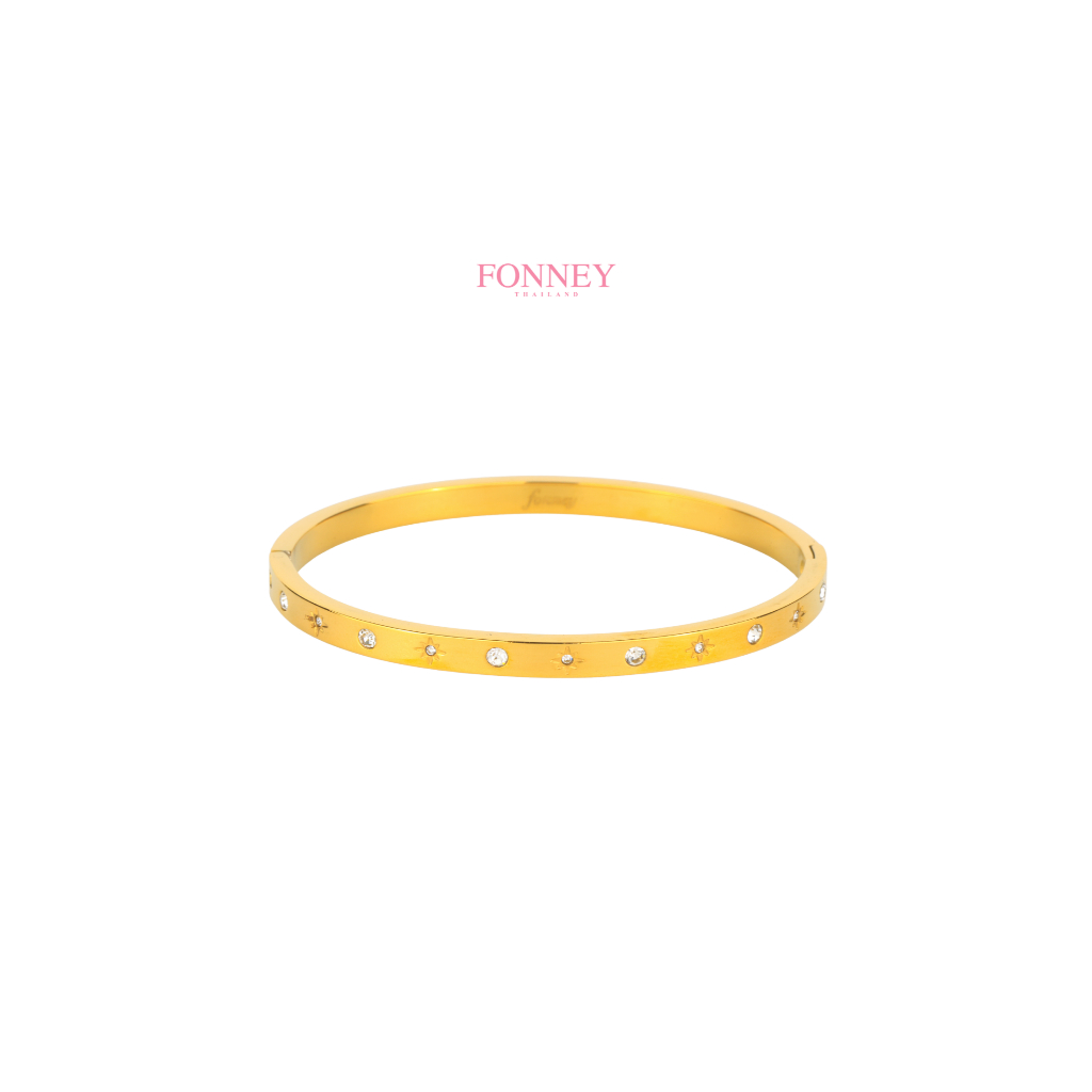 BL-20 Fonney กำไลข้อมือสแตนเลสแท้ ไม่ลอก ไม่ดำ ใส่อาบน้ำโดนน้ำหอมได้