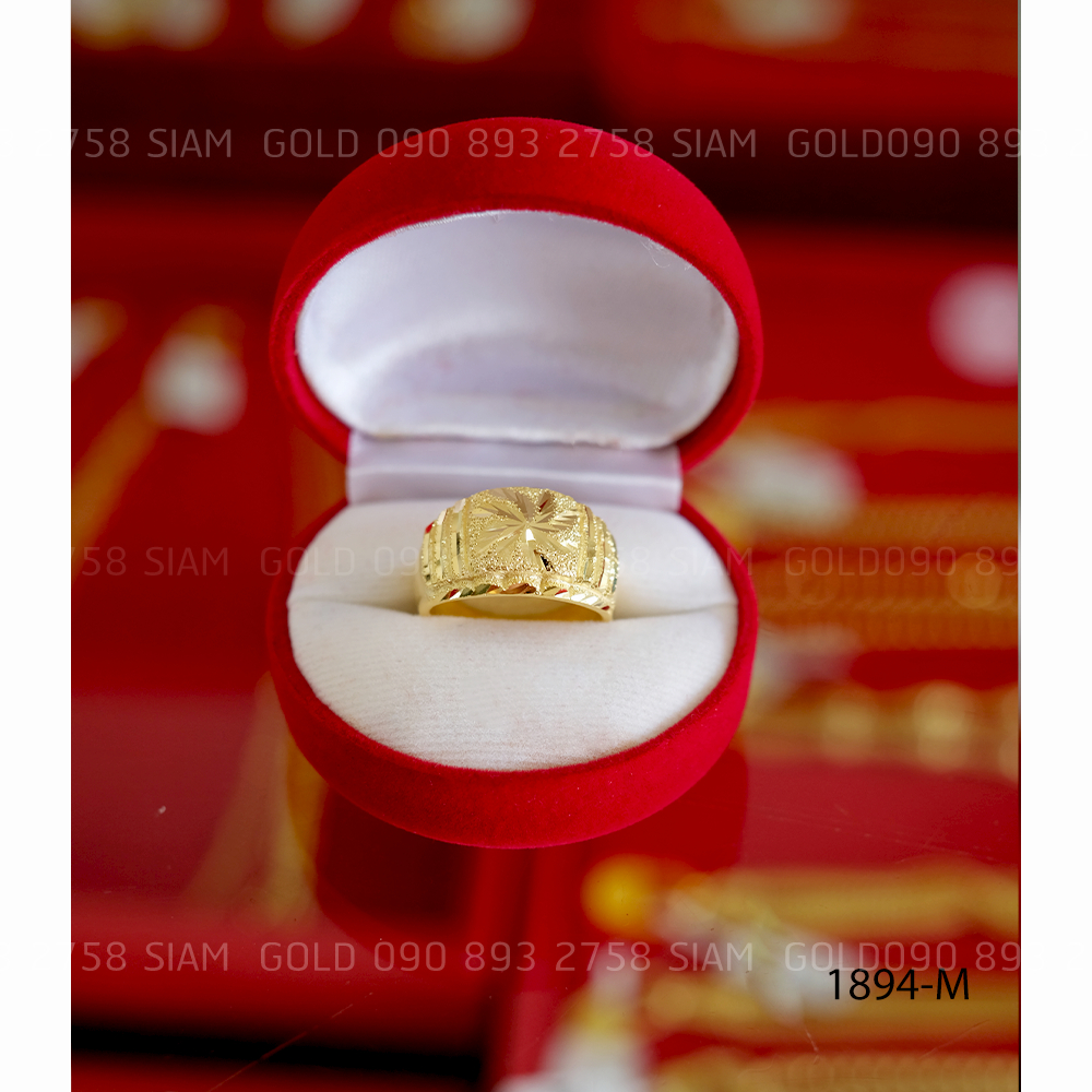 (M) แหวนทองตัดลายทรงใบไม้ รหัส 1894-M