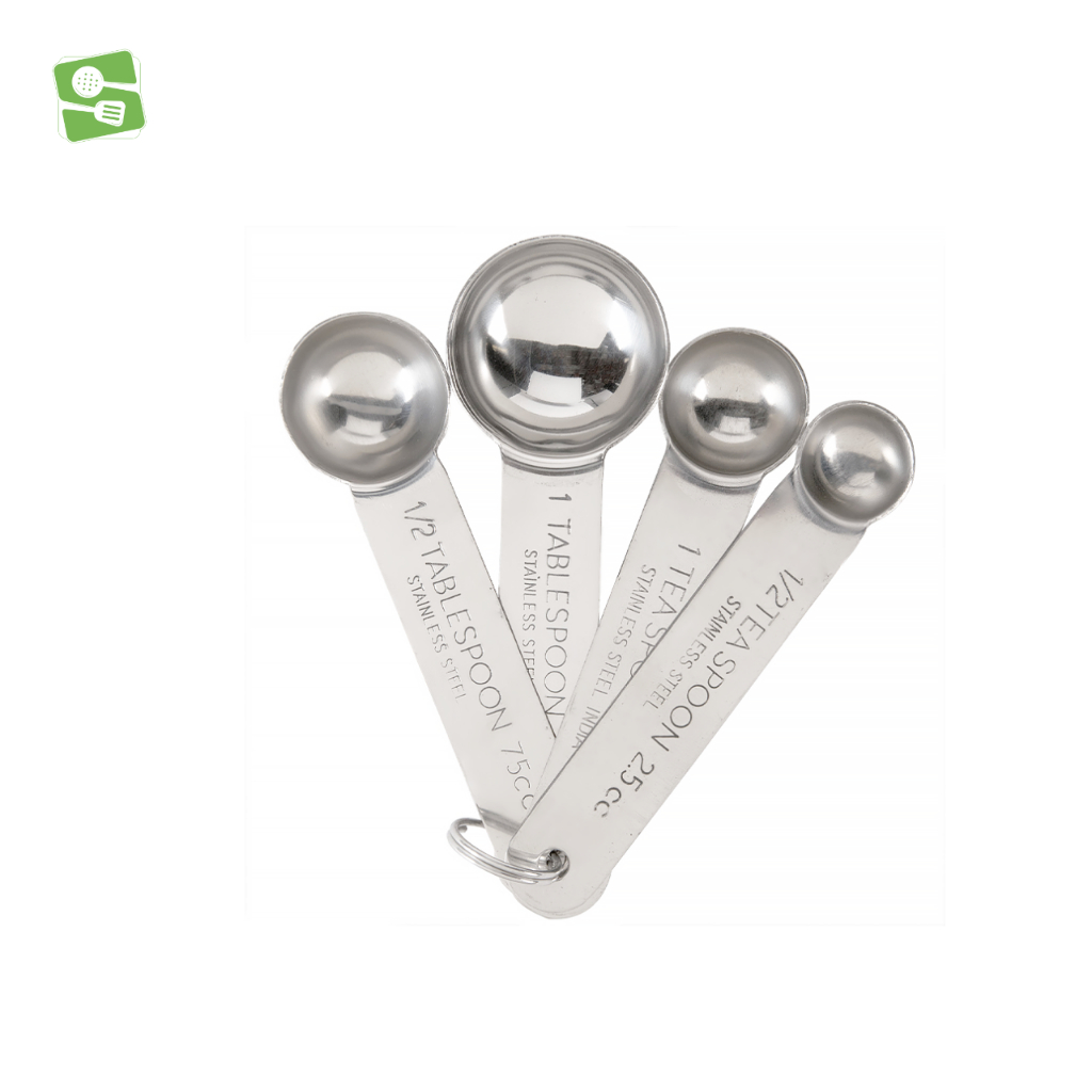 ช้อนตวงสแตนเลส ช้อนตวงส่วนผสม measure spoon ช้อนตวงวัด 4 ใช้ปรุงอาหาร เบเกอรี่ ตวงของแห้ง ชุดช้อนตวงสแตนเลส Hima life