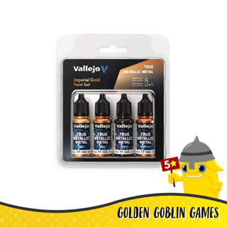 Vallejo True Metallic Metal: Imperial Gold Paint Set