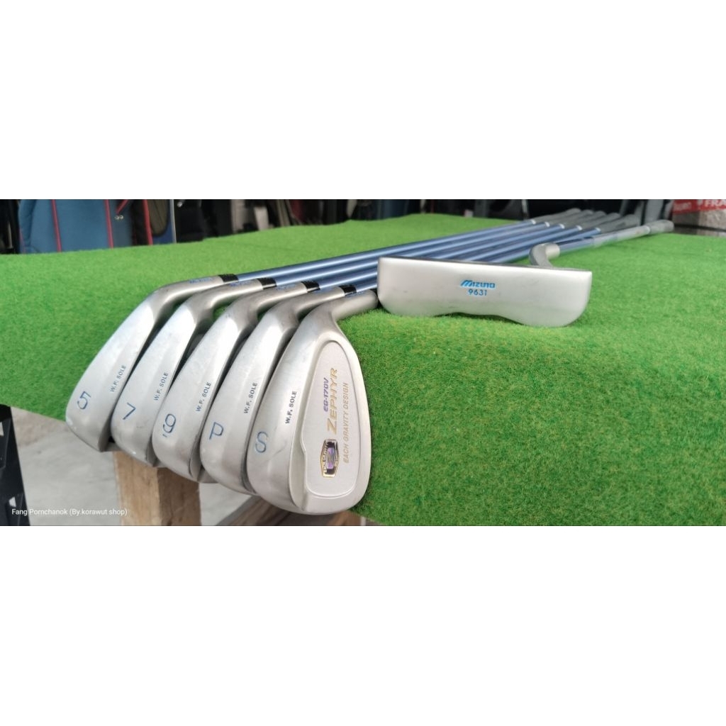 ไม้กอล์ฟมือสอง ชุดเหล็กเลดี้ +พัตเตอร์ MIZUNO มีเหล็ก 5-7-9-P-S , putter สภาพดีกริปดี พร้อมใช้งาน