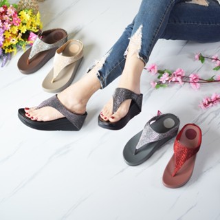 992-75 รองเท้าเสริมส้นสูง2.5นิ้ว หน้าสามเหลี่ยมกลิตเตอร์ (เท…