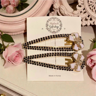 Hairpin Set "Crystal Bow" กิ๊บติดผมคริสตัล ขนาดใหญ่7cm1คู่เกรดพรีเมียม ดีไซน์เกาหลี คริสตัลวิบวับ งานละเอียด สวยหรู