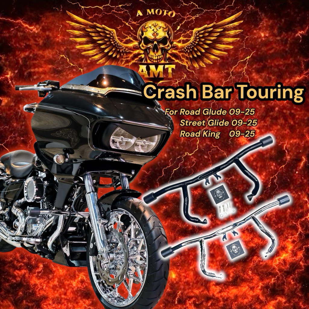 🚚ส่งจากไทย🚚Crash Bar Touring กันล้ม ทัวริ่ง Road Glide Street Glide Road king ปี  09-25