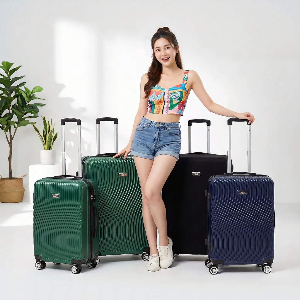HQ LUGGAGE กระเป๋าเดินทาง ABS 4 ล้อคู่ ระบบล็อค TSA 3 รหัส รุ่น 5508