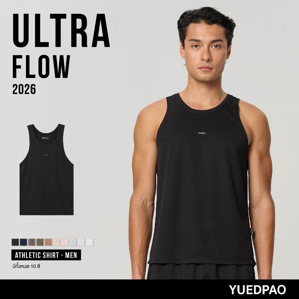 Yuedpao Sportswear 2026 เสื้อออกกำลังกายแขนกุดผู้ชาย เสื้อกีฬา เสื้อกล้ามสำหรับวิ่ง Ultra Flow Athle