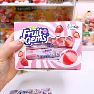 เยลลี่เคลือบน้ำตาล เยลลี่ fruit gems ผลไม้ มี 3 รส (1 กล่อง 30 ชิ้น)