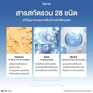 THE NA MULTI XTRA PLUS วิตามินรวม กล่องละ 30 เม็ด เจริญอาหาร เบื่ออาหาร เพิ่มน้ำหนัก ดูมีน้ำมีนวล