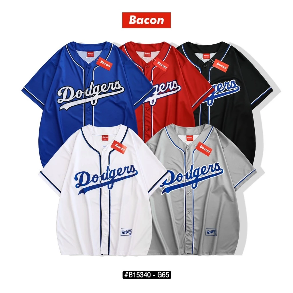 เสื้อแฟชั่น เสื้อกีฬาเบสบอล หมายเลข50 โอเวอร์ไซส์ มีกระดุมจริง