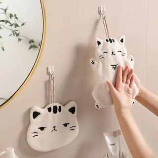 ผ้าเช็ดมือกำมะหยี่ เนื้อนุ่ม ดูดซับน้ำได้ดี ลายการ์ตูน น่ารัก ผ้าเช็ดหน้า