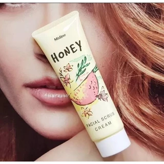 Mistine Honey Facial Scrub Cream 85g มิสทิน สครับขัดหน้า ครีมขัดหน้า สูตรผสมน้ำผึ้ง