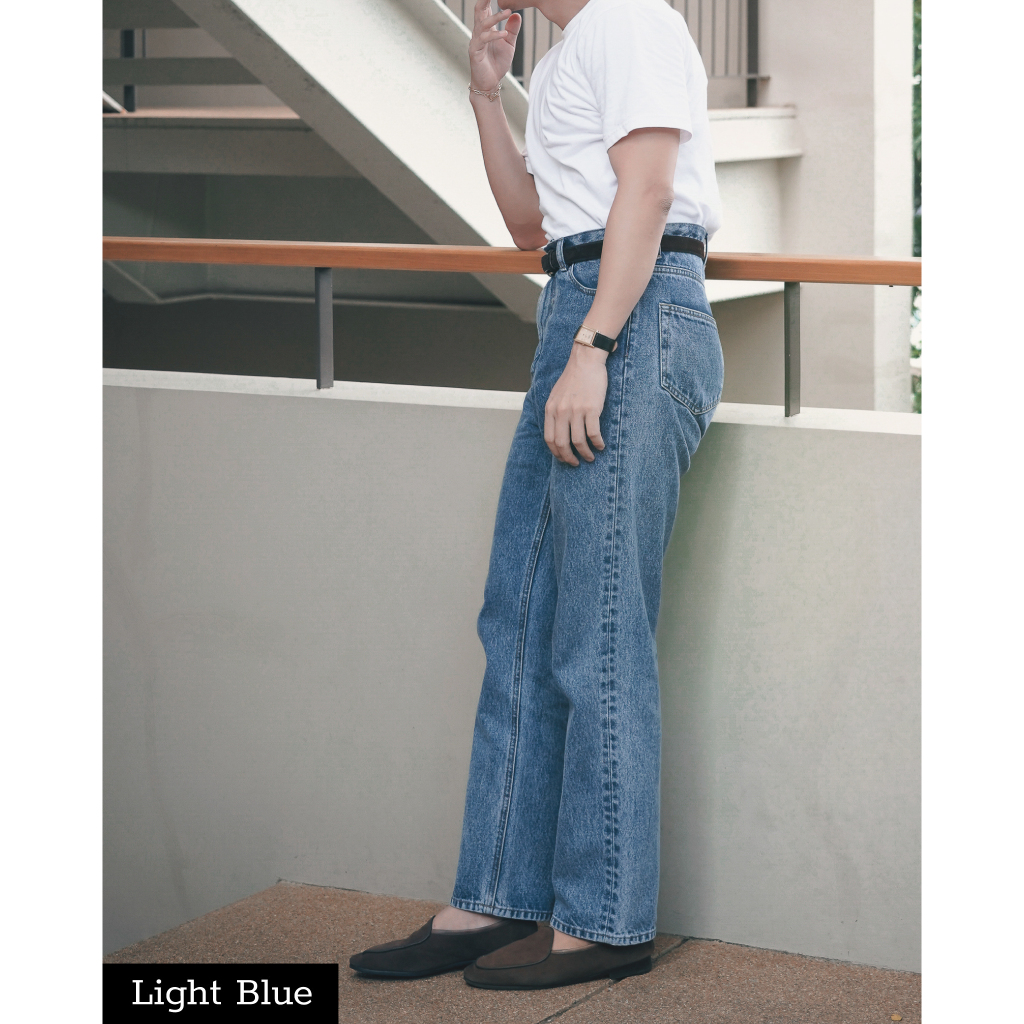 Contemp Jeans High-Rise Denim (Stone Wash) กางเกงยีนส์เอวสูง