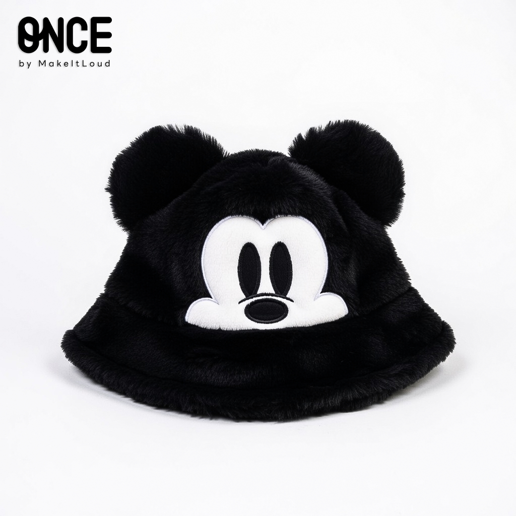 ONCE x ©Disney Mickey Mouse Bucket Hat สีดำ ลิขสิทธิ์แท้