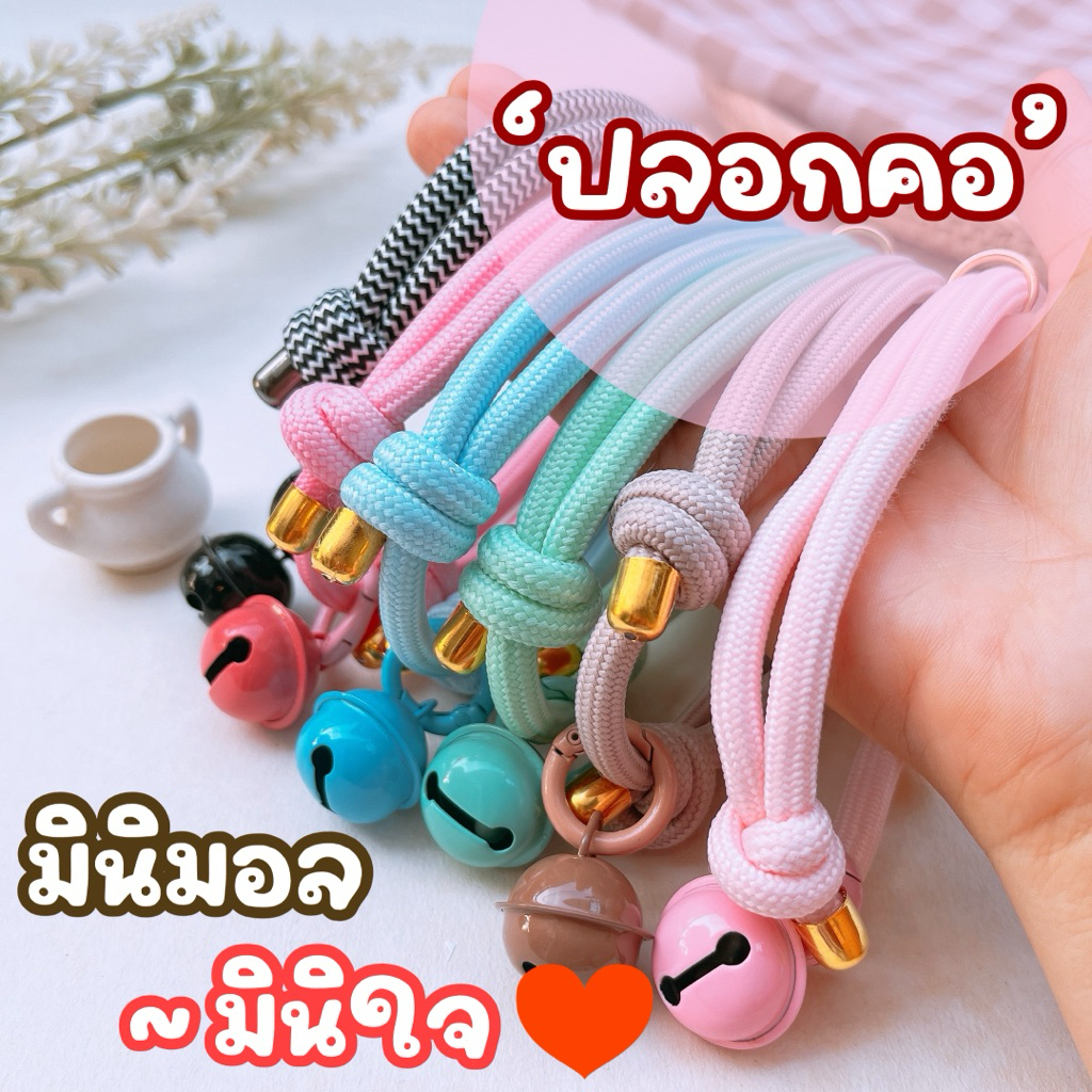 รุ่นใหม่ เชือกใหญ่ขึ้น สวยขึ้น ปลอกคอน้องหมาน้องแมว สไตล์มินิมอลรุ่นยอดฮิต