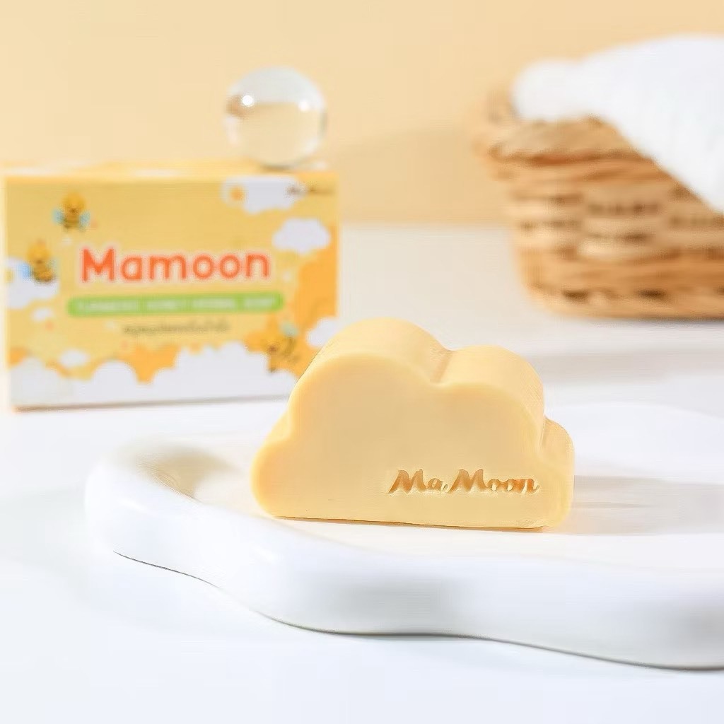 Mamoon สบู่สมุนไพร ขมิ้นน้ำผึ้ง มามูน แบรนด์ ลดสิว ผิวนุ่ม