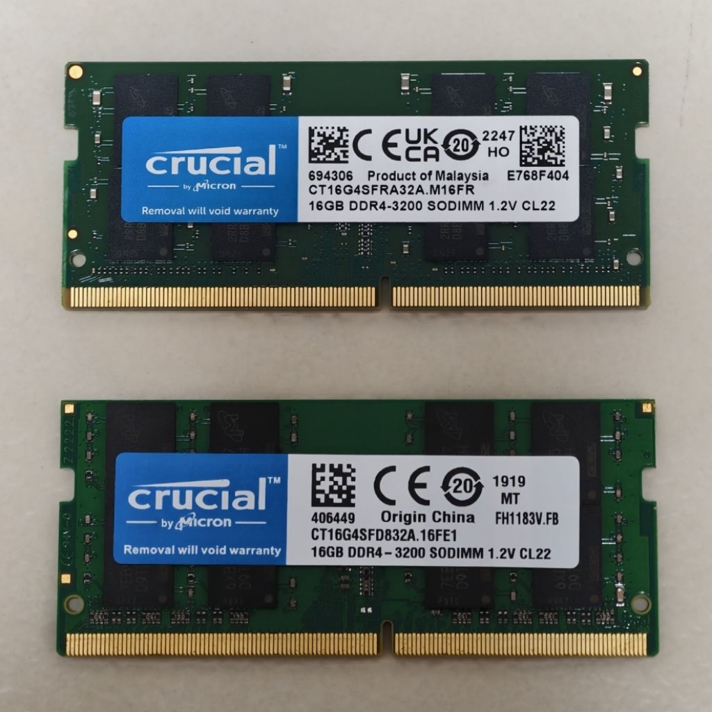 แรมโน๊ตบุ๊ค DDR4 3200 16g crucial