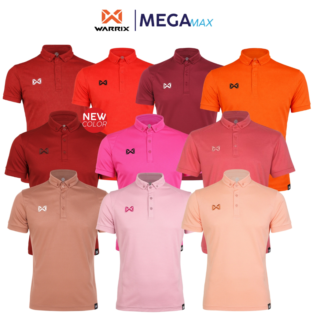 เสื้อโปโล WARRIX 3315N PLAN15 วอริกซ์ รุ่น Classic Polo Shirt สี แดง ส้ม ชมพู