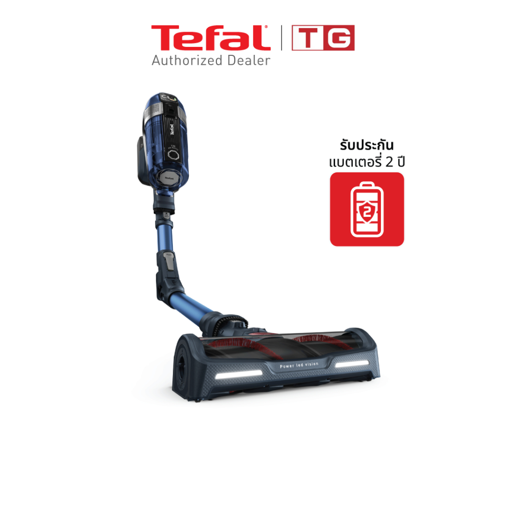 TEFAL เครื่องดูดฝุ่นพร้อมถูบ้านไร้สาย งอได้ X-Force Flex 11.60 รุ่น TY9890 สีน้ำเงินเข้ม รับประกันศู