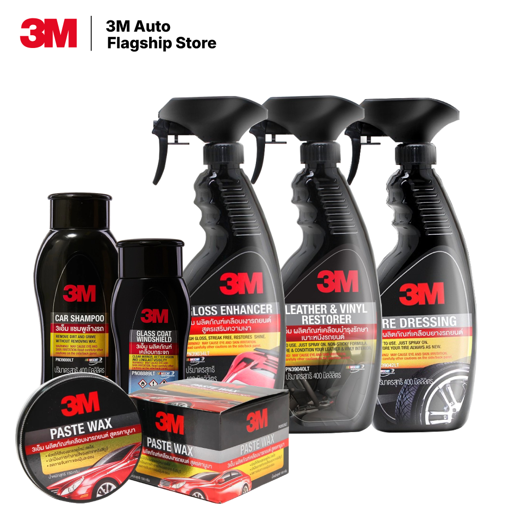 3M Set แชมพูล้างรถ 400ml. PN39000LT + PN39034LT + PN39040LT + PN39042LT + PN08889LT + คานูบา PN39526