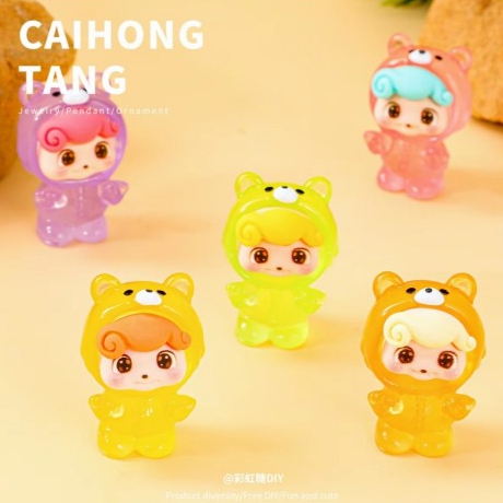 พร้อมส่งในไทย  น้องคิวคิดผีน้อยจิ๋ว เรืองแสงได้  แบบสุ่มสี  ราคาต่อตัว ราคา ถูกที่สุด ดีลบีเคเค แกลเลอรีภาพที่ 2