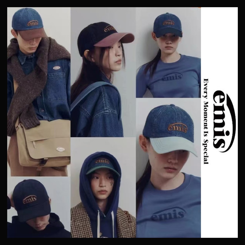 🇰🇷 นำเข้าจากเกาหลี 🔥EMIS WASHED DENIM BALL CAP/หมวก unisex