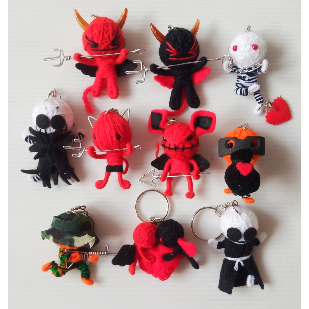 พวงกุญแจ ตุ๊กตาวูดู Unique Voodoo Doll Keychain – Handmade with Love for Bags and Keys #7