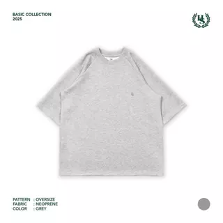 Highschool Basic Collection : Relax Comfy Neoprene slopesleeve Oversize เสื้อโอเวอร์ไซส์ - TPB06839