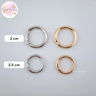 พวงกุญแจกลม เกรดพรีเมี่ยม สีเงิน สีทอง แบบสปริง 25mm, 30 mm เกรดเงาสวย สำหรับ DIY งานทำพวงกุญแจ งานร้อยเชือก