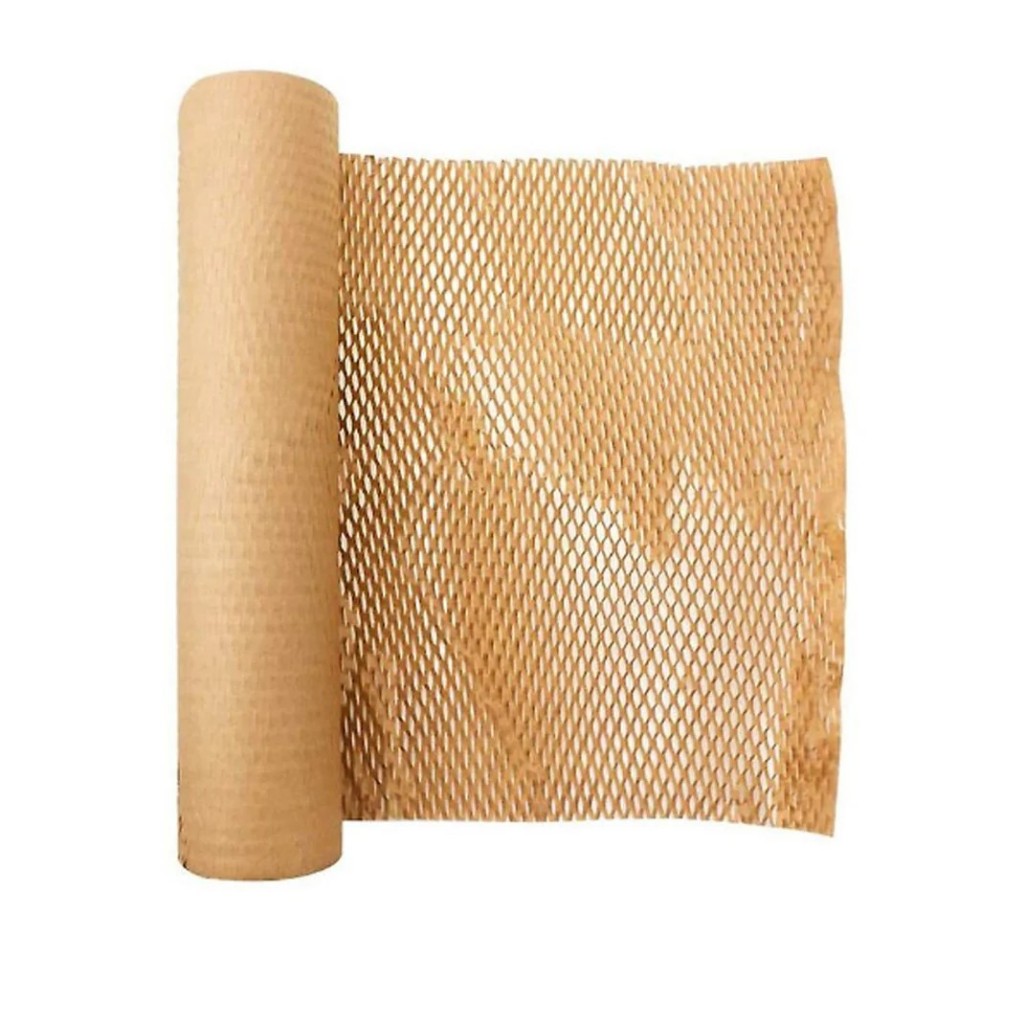 กระดาษรังผึ้งกันกระแทกสีน้ำตาล  Honeycomb Paper Wrap กระดาษ กันกระแทก