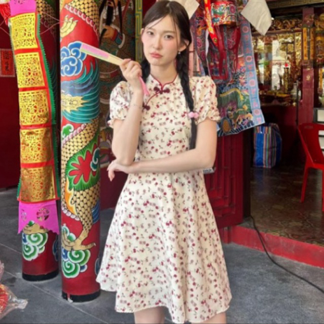 ส่งต่อเดรสตรุษจีน3pcs.basket