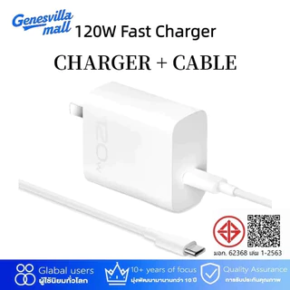 【รับประกัน 1 ปี】GenesVilla ⚡หัวชาร์จ +สายชาร์จ 120w GaN Type-C Fast Charger ชาร์จเร็ว