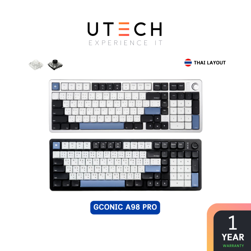 คีย์บอร์ด Gconic A98 Pro Ultra Slim Mechanical Keyboard by UTECH