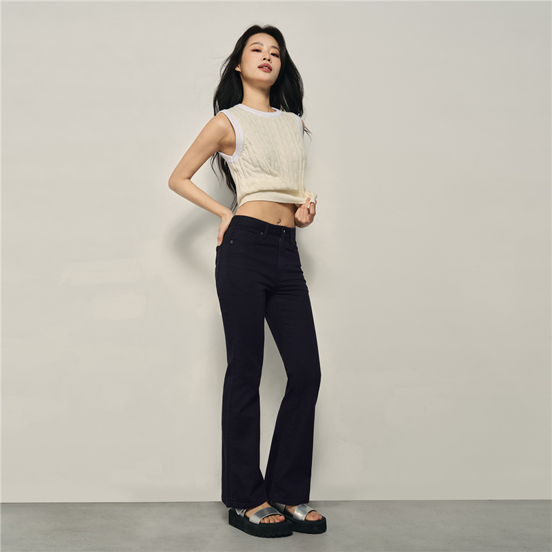 GIORDANO (Korea Collection) กางเกงขายาวผู้หญิง Women's Denim Flare Pants 05416154