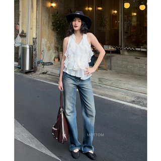 MOTTOM - INDY Mid Rise Straight Leg Jeans | INDY กางเกงยีนส์ขากระบอกเอวเล็ก