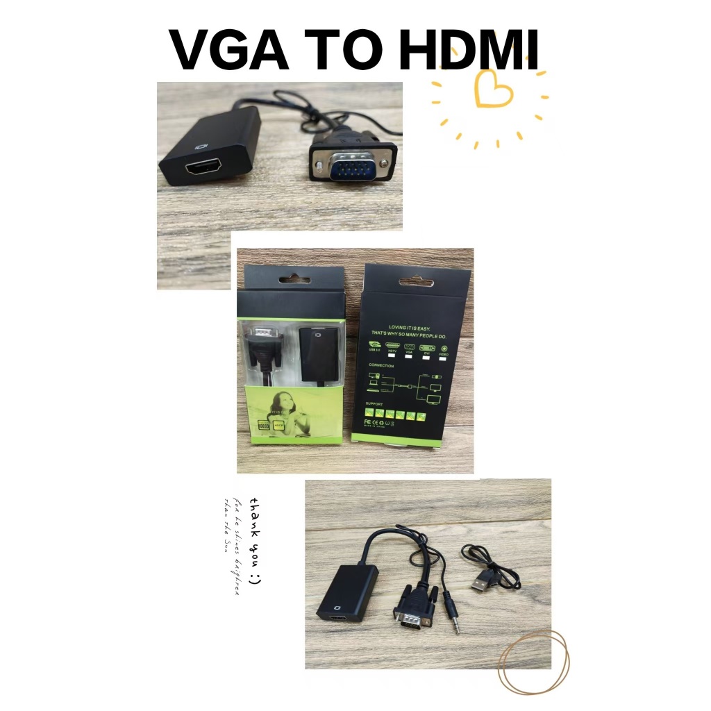 ส่งจากไทย ตัวแปลง VGA to HDMI หัวแปลง vga เป็น hdmi