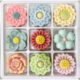 พิมพ์วุ้น ขนาด 5 cm แพค 6 ชิ้น ลายพรรษา รักแรกพบ พริมโรส แสงตะวัน แพงพวย ดอกบ๊วย บัวบุษยา ซูซาน กุหลาบแองเจิ้ล