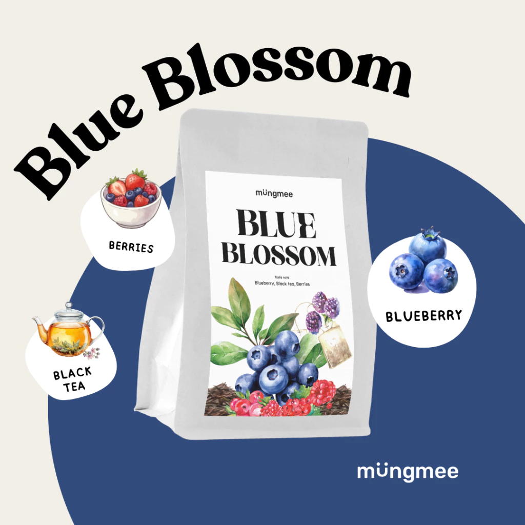 Mungmee Coffee เมล็ดกาแฟ คั่วอ่อน เบลน Blue Blossom