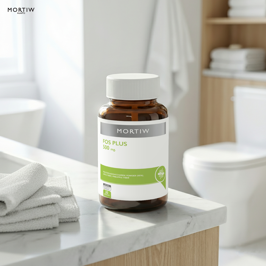 MORTIW (หมอทิว) FOS Plus - อาหารเสริมไฟเบอร์ ดีท็อกซ์ ท้องผูก ขับถ่าย - 30 แคปซูล - 6