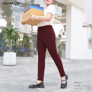 Montipa กางเกงแปดส่วนทรงสลิม ซิปซ่อนด้านข้าง ผ้า Span D RAPSS21