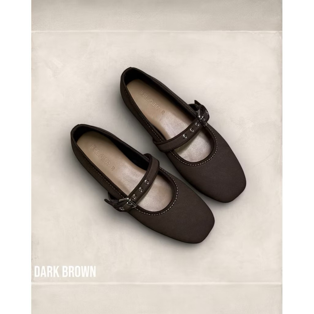 ส่งต่อรองเท้า Blair Melbourne faux suede สีdark brown