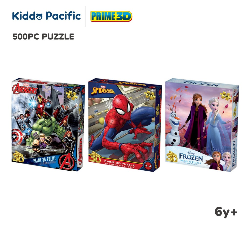 PRIME3D 500PC MARVEL AVENGERS -FROZEN-IRON MAN-SPIDER MAN-STITCH PUZZLE จิ๊กซอว์