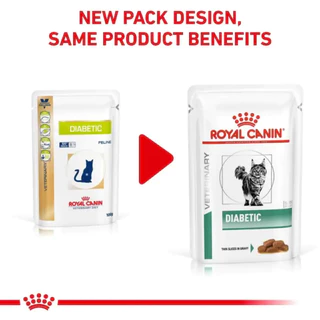 (85 g.x12ซอง) Royal Canin Diabetic Wet Cat Food อาหารเปียกแมว สำหรับแมวเป็นโรคเบาหวาน