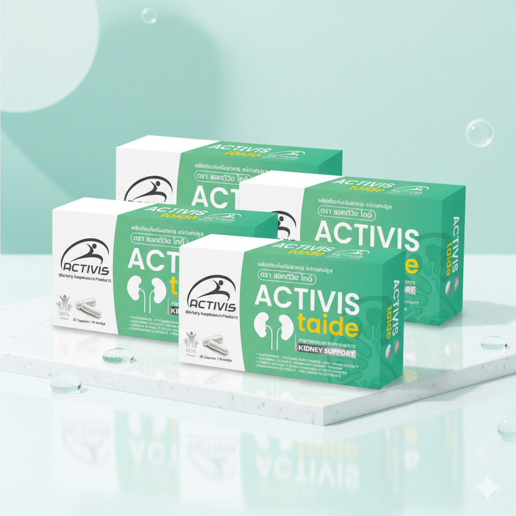 Activis-Taide ฟื้นฟูปรับสมดุลให้ไต และล้างสารพิษ 2 แถม 2 กล่อง (120 แคปซูล)