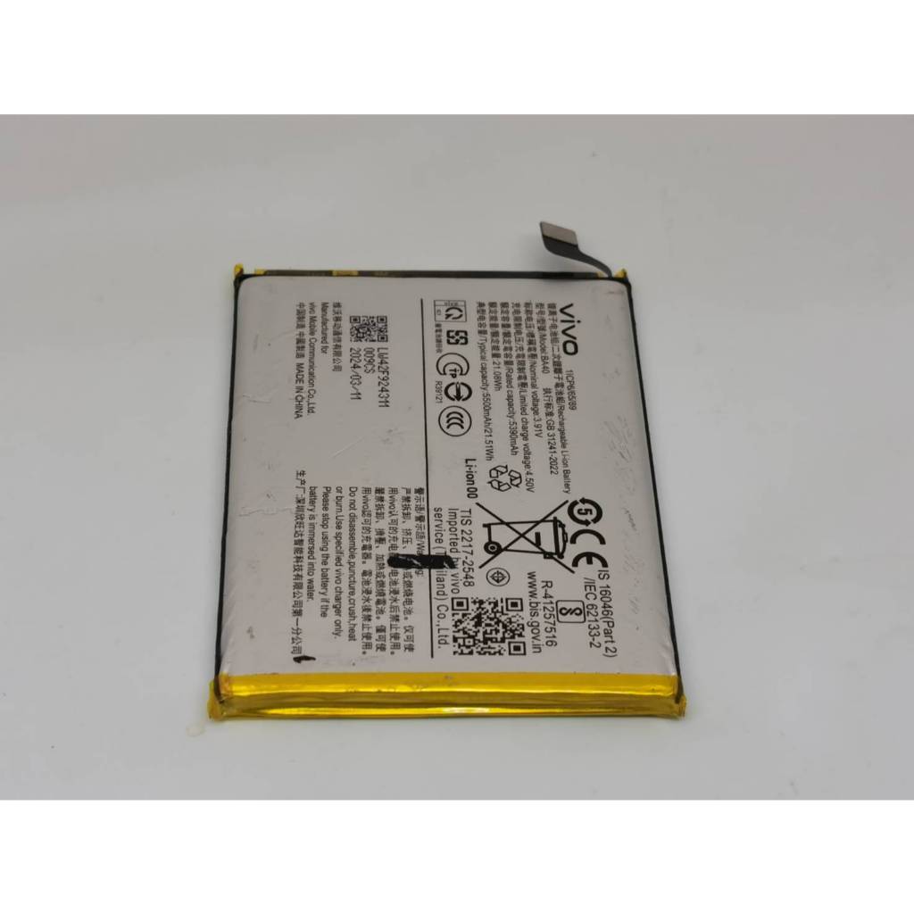 แบตเตอรี่ Battery สำหรับ VIVO V30E 5G / V30 E / model BA40 แท้ มือสอง มือ2