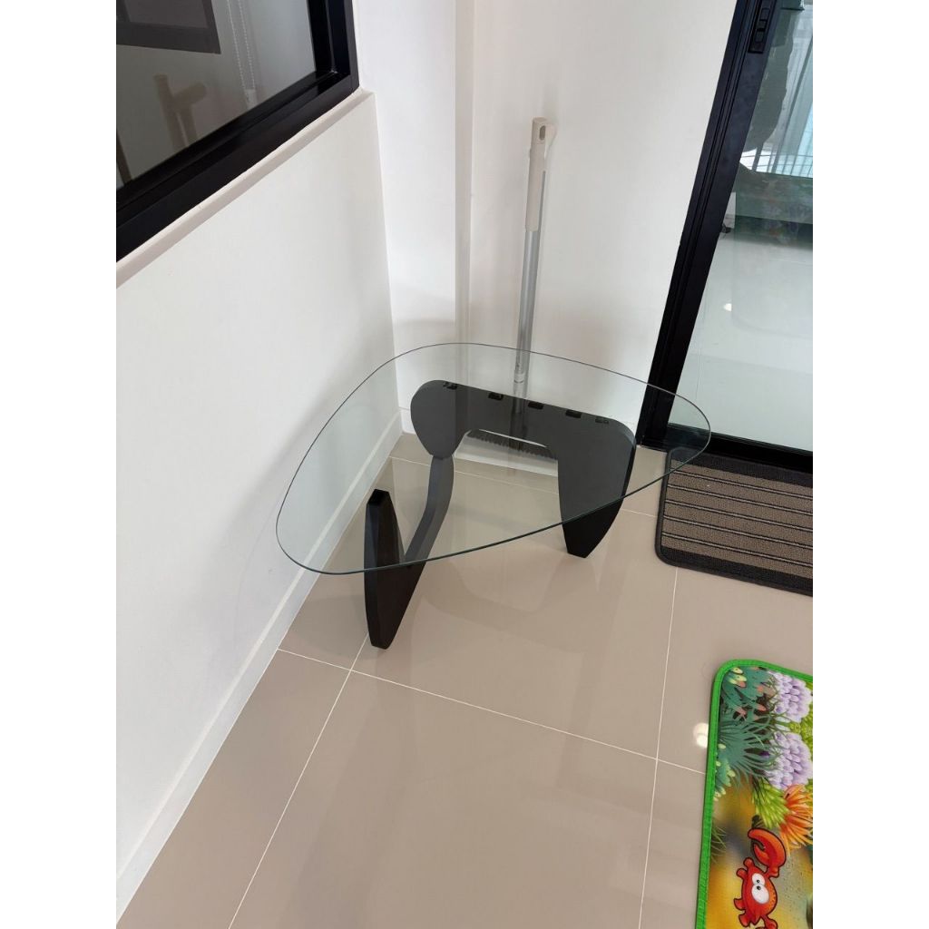 พร้อมส่ง🔥โต๊ะกลาง ความหนา 8 มม coffee table โต๊ะกลางโซฟา กระจกนิรภัย ขาโต๊ะไม้โอ๊ค แข็งแรงและทนทาน ติดตั้งง่าย A - รูปที่ 7