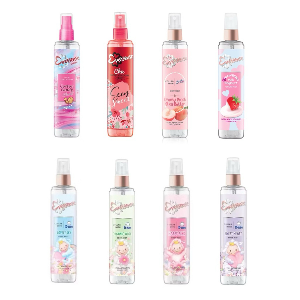 EVERSENSE Cologne ขวดใหญ่ขนาด 100ml. กลิ่นหอมน่ารัก สดใส มีให้เลือกหลายสีหลายกลิ่น