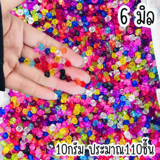ลูกปัดคริสตัล ขนาด4-8มิล ลูกปัดเพชร ลูกปัด ลูกปัดสวยๆ ลูกปัดกลม เครื่องประดับ ตกแต่ง กำไลข้อมือ ลูกปัดตกแต่ง คละสี ZX