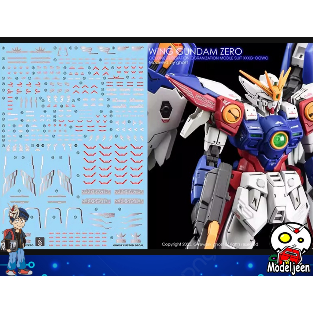 Water Decal 251 RG1/144 Wing Gundam Zero ยี่ห้อ Ghost Decal