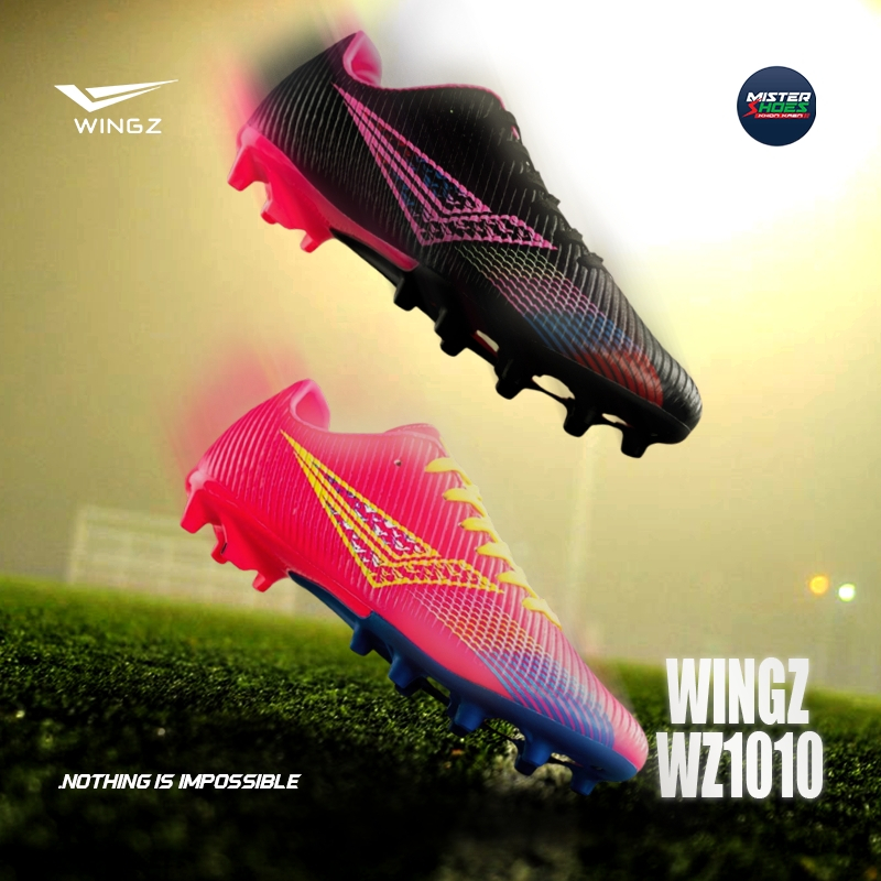 ( รองเท้าสตั๊ด WINGZ ) รุ่น 1010 Sport หนัง PU สังเคราะห์ กีฬา ออกกำลังกาย ฟุตบอล